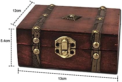 WENLII Подарък Кутия Ретро Дървен Замък Капаче за Подарък Кутия За Съхранение на Контейнера Разни Организатор Опаковка за Бижута Дисплей