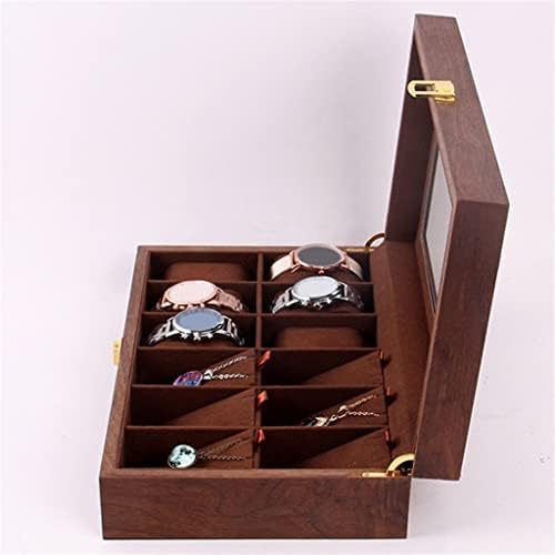 Кутия за Часовник, Органайзер За Бижута Притежателят на Кутия За Показване на Бижута Органайзер за Съхранение на Огърлици с най-Стъкло (Цвят: A, размер: 31x20x8 см)