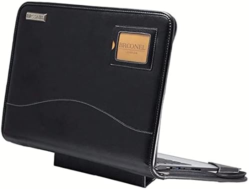 Broonel - Серия Contour - Черен защитен калъф от твърда кожа - Съвместим с 14-инчов лаптоп ASUS Vivobook 14X (M1403)