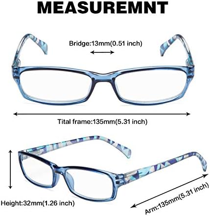 Очила за четене GUD За Жени - 5 двойки Правоъгълни Женски Очила За четене