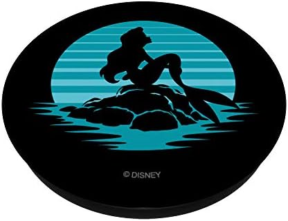 Силует на малката русалка Ариел на Disney в сините PopSockets PopGrip: Замяна дръжка за телефони и таблети