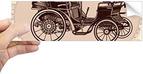DIYthinker Класически Автомобили Илюстрация С Цветя Модел Правоъгълник Стикер Върху Бронята На Стикер На Прозореца Лаптоп