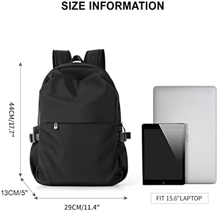 Мъжки раница за лаптоп SEEKSOP Upgrade, Водоустойчив 15,6-Инчов Раници чанти за компютър с USB порт за зареждане, Черен