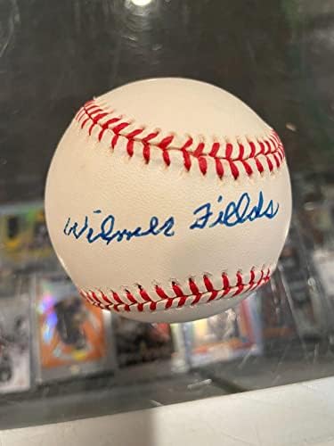Wilmer Fields Негър League Single Подписан бейзболен топката Джаки Робинсън Jsa Mint - Бейзболни топки с автографи