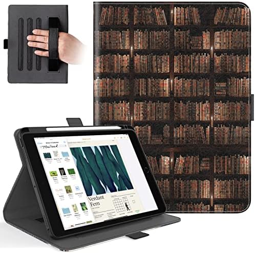 Калъф Dteck за iPad 6-то поколение 2018/iPad 5-то поколение 2017/iPad 2 Air 2014/iPad Air 2013 Таблет 9,7 инча, в чантата си-поставка от изкуствена кожа, приятен за носене-книжка с илюстрации (усмихнат еднорог)