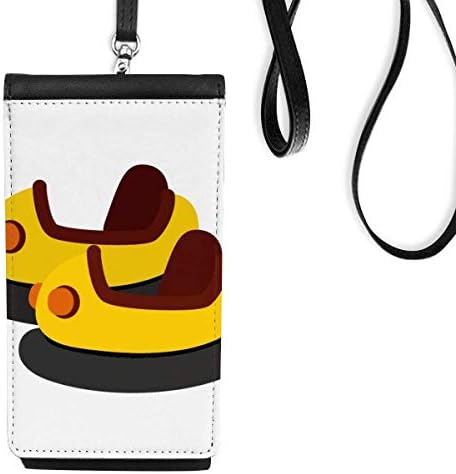 На Бронята На Колата На Увеселителен Парк Илюстрация На Телефона В Чантата Си Чантата Виси Мобилен Чанта Черен Джоба