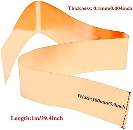 Меден лист SoGuDio Метален лист от месинг Cu Метална плоча от фолио, широко използвана в производството на изделия от месинг 0.1mmx100mmx1m