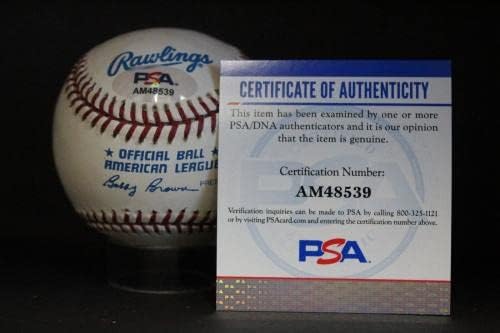 Бейзболен автограф с автограф на Дома Ди Маджо (Малък Професор) Auto PSA/DNA AM48539 - Бейзболни топки с автографи