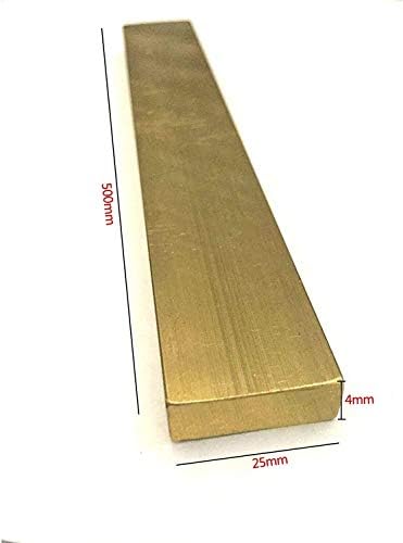 Месинг Плосък прът SoGuDio с Дебелина 4 мм от материал H62, годни за производството на 1 бр. годни за ръчна обработка на метали, латунная табела Направи си сам (размери: 25 мм)