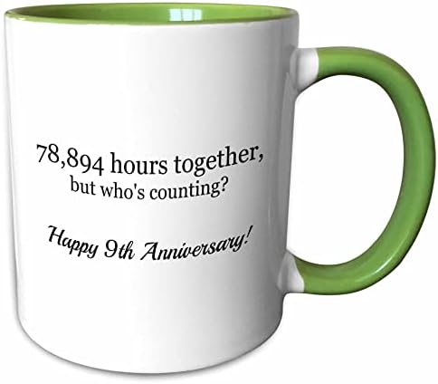 3. Чаша Happy 9Th Anniversary-78894 Hours Заедно, 1 брой (опаковка от 1 броя), червена