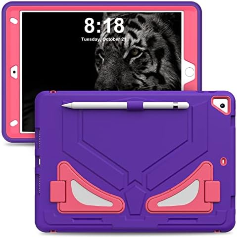 Калъф за таблет устройства, съвместими с iPad Case 10.2 2021/2020/2019, съвместими с таблета iPad 9th / 8th / 7th поколение, устойчив на удари Здрав Защитен калъф със стойка, съвместима с деца за момичета