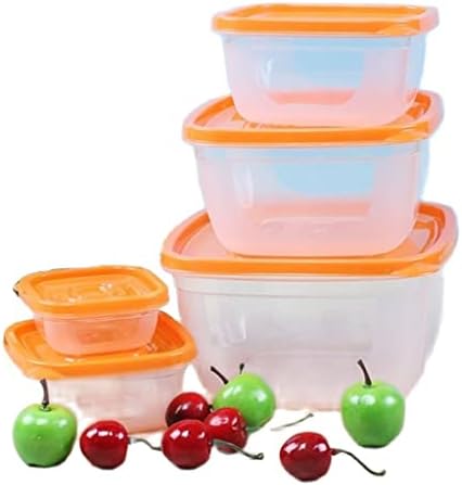 DUBAO 5 бр. Пластмасов Обяд-Бокс Преносими Чаша, Контейнер за храна на Обяд-Бокс Кутия за съхранение на Кухненски Запечатани кутия (Цвят: E, размер: както е показано на фигурата)