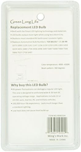 Зелена Led лампа за тоалетна масичка LongLife 9090104 с основание 20-99/1156 230 Лумена 12 или 24 В Естествен Бял цвят