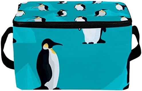 Дамски Чанта за обяд GUEROTKR, Кутия за Обяд за мъже, Дамски Кутия за Обяд, безшевни модел под формата на животински пингвин син цвят