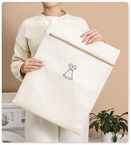 QBOMB Комплект от 6 теми, Антидеформационный чанта за дрехи от фина мрежа, чанта за пране в перална машина, Многократно и дебели нето торба за пране, подходящ за тънки блузи, чорапогащи, бельо, детско бельо