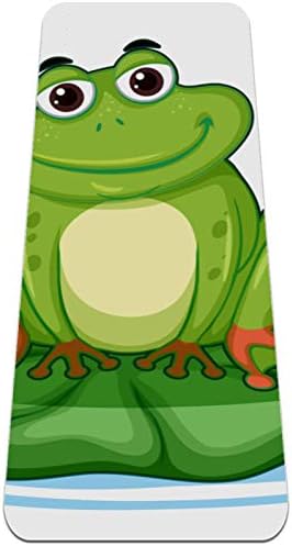 Дебела подложка за йога Siebzeh Happy Frog Премиум-клас, в екологично Чист Гумена подложка за здраве и фитнес, нескользящий мат за всички видове упражнения, йога и пилатес (72 x 24x 6 мм)
