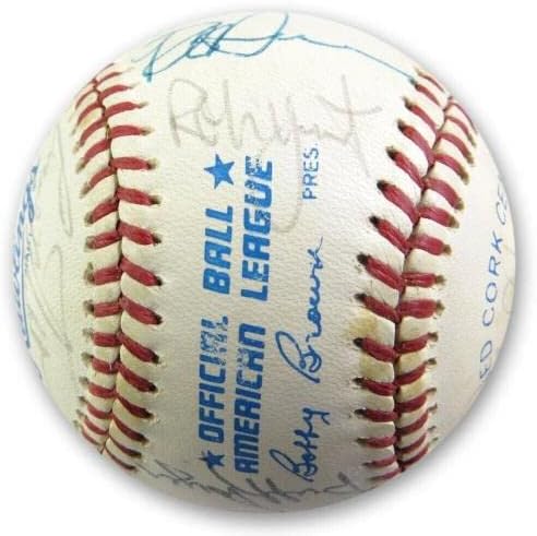 1989 Екип Milwaukee Brewers Подписа Играта на топка с Автограф Yount Molitor на JSA XX98750 - Бейзболни топки С Автографи