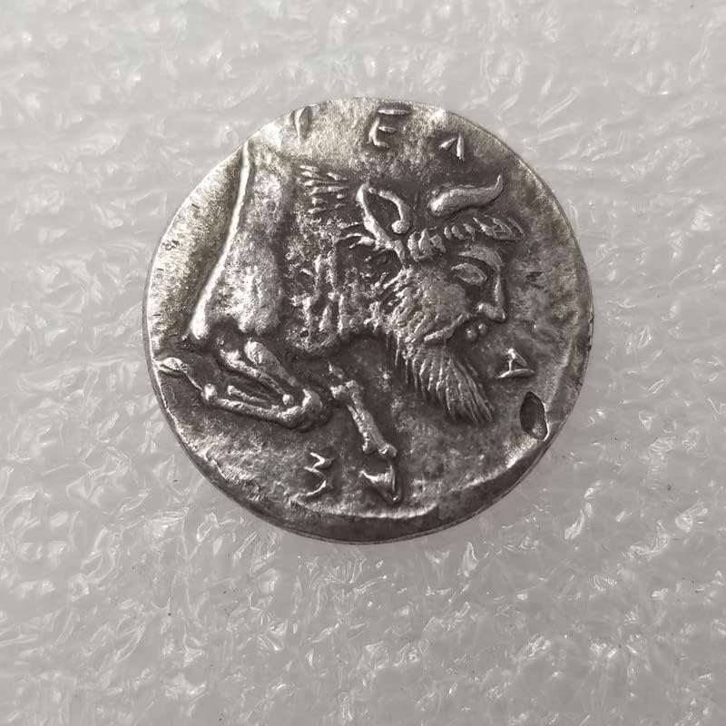 Старинните Занаяти Гръцка Монета С Медна Сребърно Покритие Состаренный Сребърен Долар Сребърен Кръг 3408