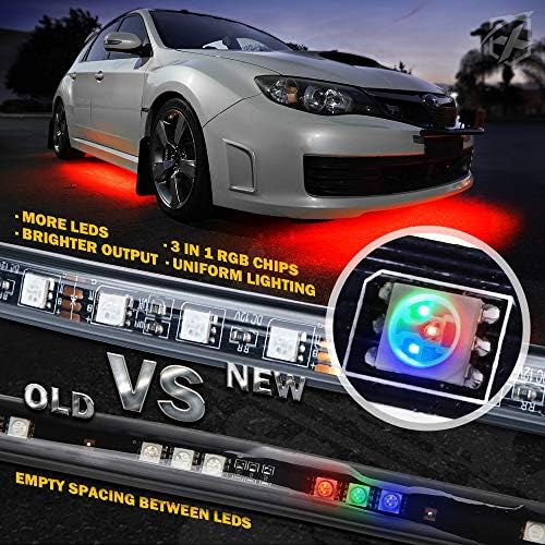 Комплект автомобилни подсвечивающих bluetooth лампи Xprite RGB, за автомобили с неонови осветена акцент върху дъното на каросерията, светещ Led лента с горивото чрез приложе