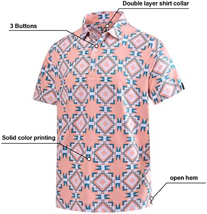 Мъжка Риза за Голф DEOLAX, Впитывающая Влага, бързо съхнещи Polo Ризи с Къс Ръкав за Мъже