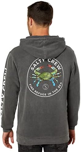 Пуловер с качулка отвътре Salty Crew Blue Crabber - Пигментоза Черен