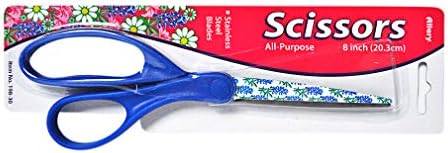 Универсални 8-Инчов Ножици с дръжка с флорални принтом Син цвят