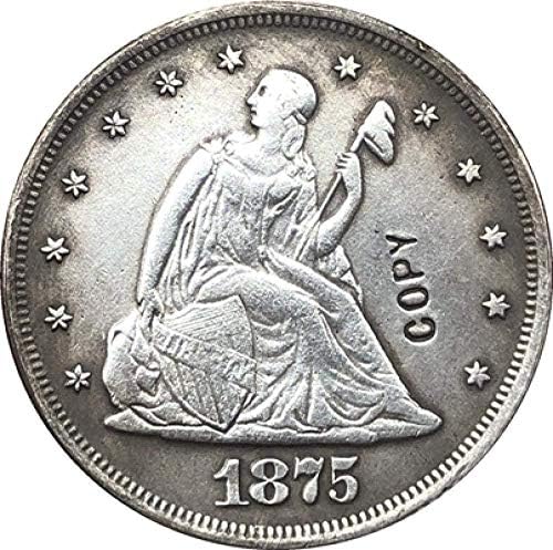 Копие Двадцатицентовых монети Седнала на Свободата на Съединените Щати 1875-те години за Домашен интериор на Офис
