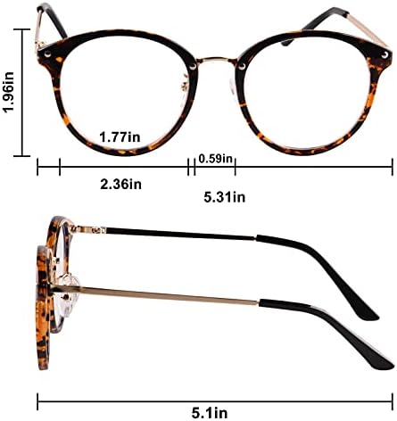siluheng, 2 опаковки, очила за четене, блокиране на синя светлина, силни лещи, ретро кръгли удобни очила