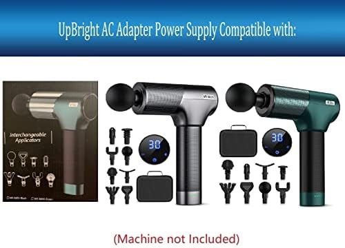 Адаптер UpBright 17 На ac/dc, който е Съвместим с Coimath M1 Max SP-MG-012B SPMG012B, Перкуссионный Масажен пистолет за дълбоките тъкани, Ръчно изработени Електрически Масажор за мускулите на постоянен ток 17,0 В 0.7