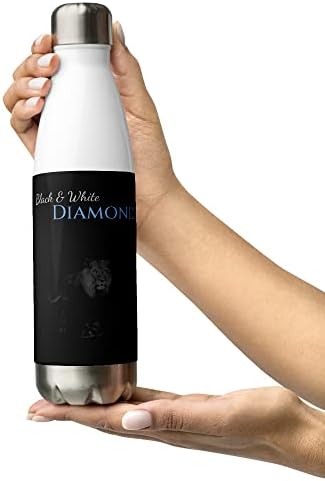 Случайна бутилка за вода от неръждаема стомана Черен цвят HD 17 грама