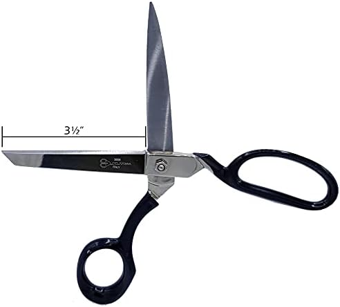 Ножици с общо предназначение Ultima с 8–инчов извита дръжка - Триммерные Ножица от ковано желязо-Въглеродна стомана, Хромиран, с Черни Извити дръжки, Произведено в Италия
