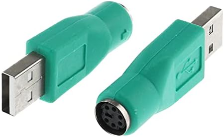 DGZZI USB за PS2 Адаптер 2 бр. Зелени PS/2 Женски USB Мъжки Конвертор Адаптер за Мишка и Клавиатура