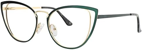 Zeelool Женски Метални очила Cat Eye Blue Light Blocking Glassess със UV400 защита от Eras ZM0957