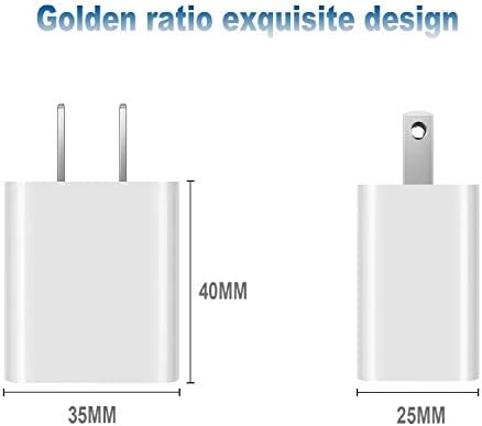 USB Монтиране на Зарядно Устройство 2 опаковки Двоен Кубичен Включете захранващия Адаптер за зареждане Тухла за Apple iPhone 14/13/12/XS Max/XR/X/8/8 Plus/7/ 6S/6S Plus/ 6 / SE / 5/ 5C/ iPad Mini / Air/Samsung Galaxy