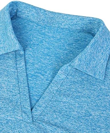 Модни Дамски Ризи Топка за голф с V-образно деколте и Къс ръкав, бързо съхнещи Спортни Върхове