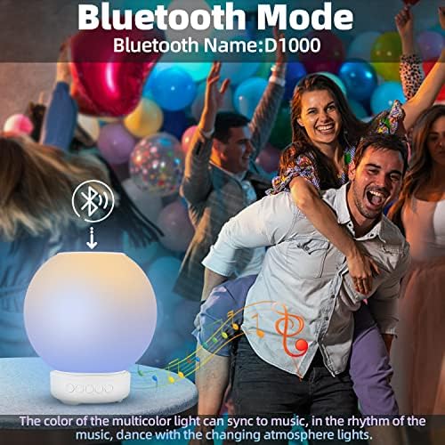 Лека нощ Bluetooth Високоговорител с безжично зарядно устройство Бързо Зареждане, Настолна лампа 3 в 1, 14 Режима на Синхронизиране на музика, Динамичен цвета RGB Лампа, стая Интериор, Нощна лампа за сън, Идеален подарък